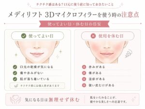 メディリフト 3Dマイクロフィラーを使う時の注意点