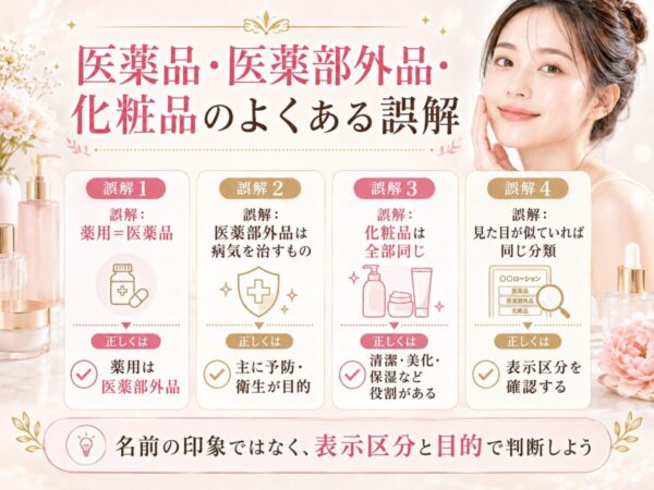 医薬品・医薬部外品・化粧品のよくある誤解