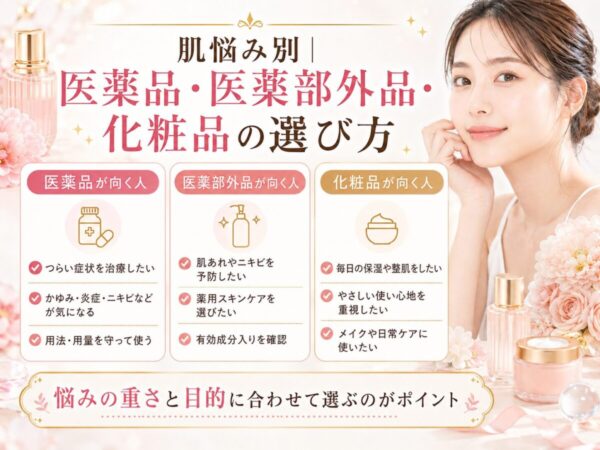 肌悩み別|医薬品・医薬部外品・化粧品の選び方