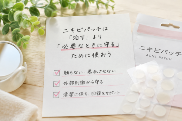 ニキビパッチは「治す」より「必要なときに守る」ために使おう
