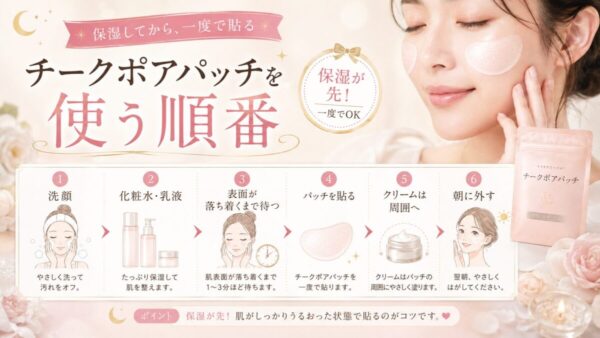 チークポアパッチを使う順番
