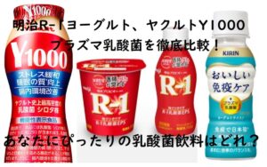プラズマ乳酸菌と明治R-1とヤクルトY1000の違いを徹底比較!あなたにぴったりの乳酸菌飲料はどれ?
