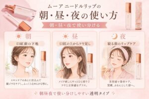 ムーア ニードルリップの朝昼夜の使い方