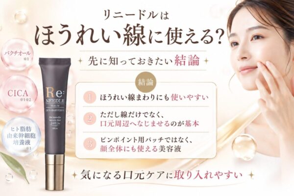 ほうれい線まわりの乾燥が気になるイメージ