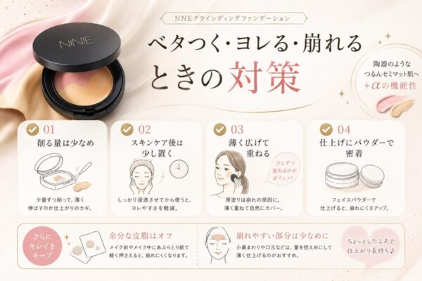 NNEグラインディングファンデーションがヨレるときの対策