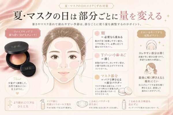 NNEグラインディングファンデーションを夏に使うときのイメージ