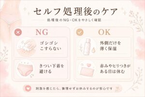 セルフ処理後のケア