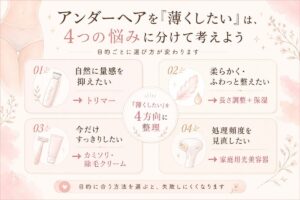 4つの目的を分ける図解