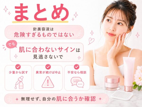 針美容液は怖がりすぎないでも我慢しない
