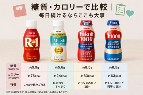 糖質・カロリーで比較｜毎日続けるならここも大事