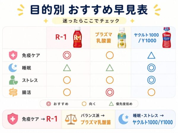 結局どっちがいい？目的別のおすすめ早見表
