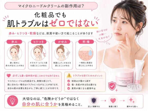 マイクロニードル化粧品の針が残る不安を考える