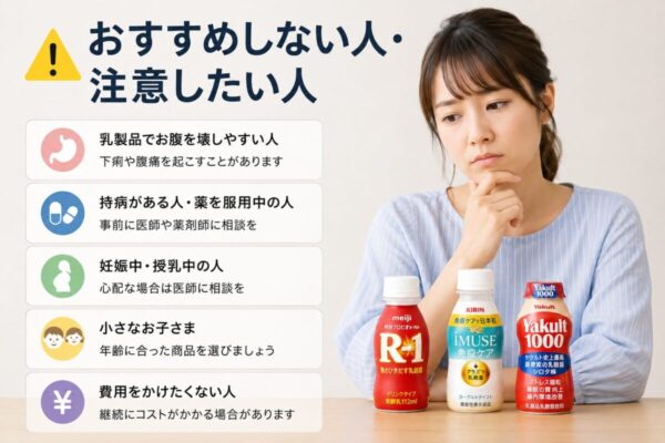 おすすめしない人・注意したい人