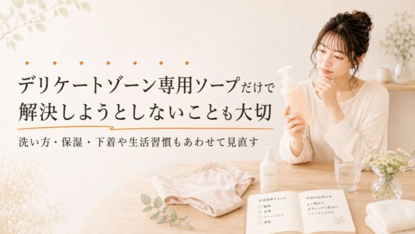 デリケートゾーン専用ソープだけで解決しようとしないことも大切