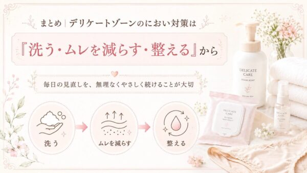 デリケートゾーンのにおい対策はやさしく洗いムレを減らすことが基本