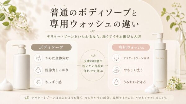 普通のボディソープと専用ウォッシュの違い