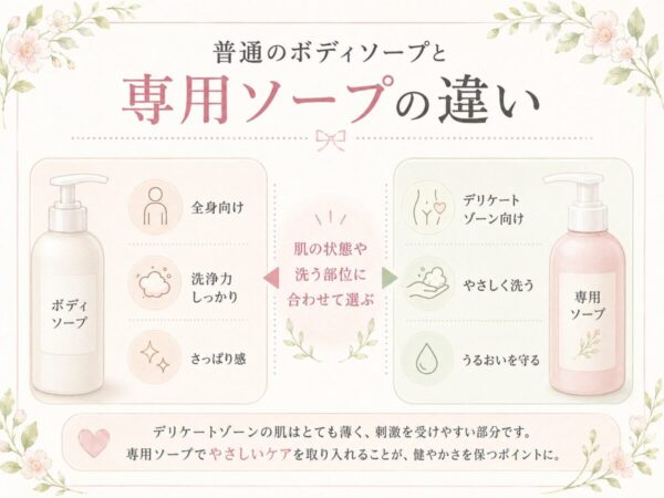 普通のボディソープと専用ソープの違い