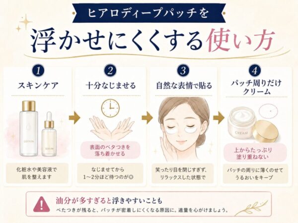 パッチを浮かせにくい手順図
