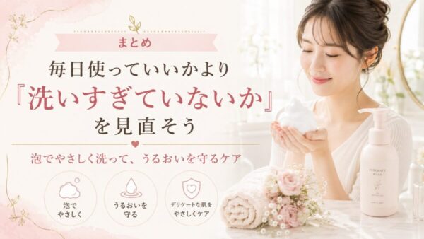 まとめ｜毎日使っていいかより「洗いすぎていないか」を見直そう