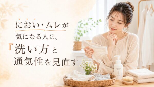 におい・ムレが気になる人は、洗い方と通気性を見直す