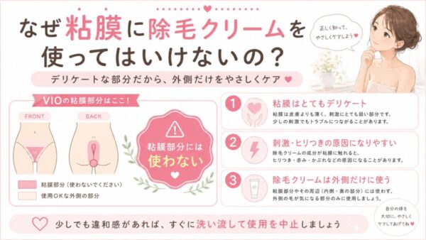 なぜ粘膜に除毛クリームを使ってはいけないの?