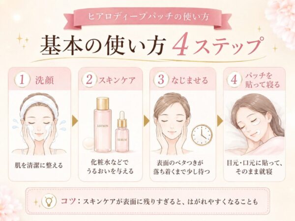 ヒアロディープパッチの基本の使い方4ステップ