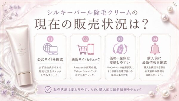 シルキーパール除毛クリームの現在の販売状況は？