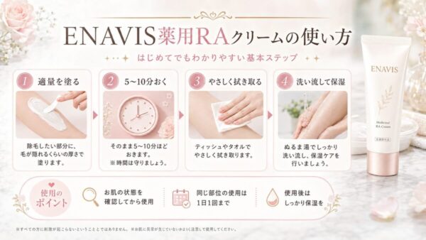 ENAVIS薬用RAクリームの使い方