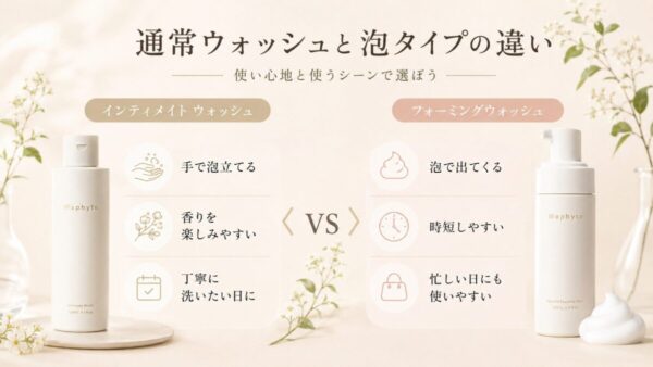 通常ウォッシュと泡タイプの違い