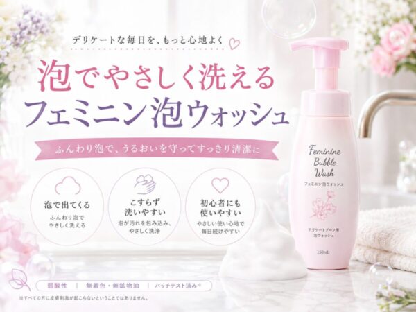 泡でやさしく洗えるフェミニン泡ウォッシュ