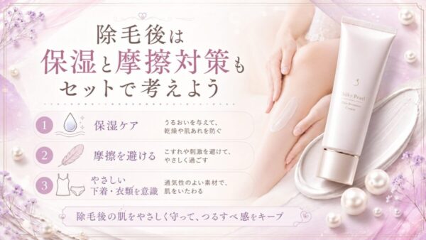 除毛後は保湿と摩擦対策もセットで考えよう