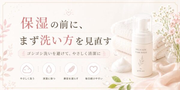 保湿の前に、まず洗い方を見直す