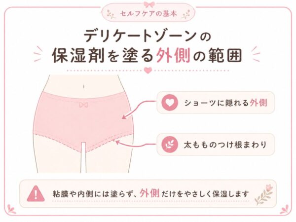 ショーツに隠れる外側のみを示す、シンプルな範囲図