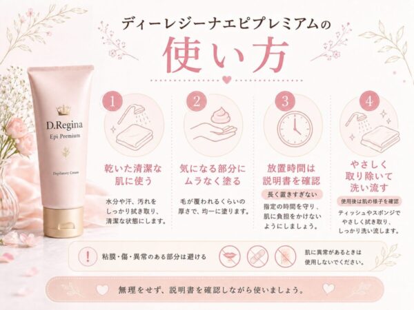 ディーレジーナエピプレミアムの使い方