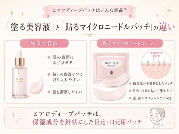 ヒアロディープパッチは保湿成分を針状にした目元口元用パッチ