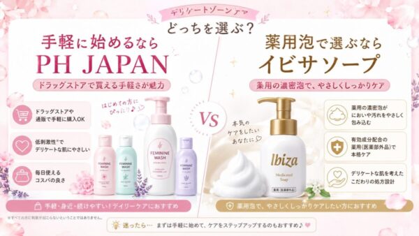 市販フェムケアと通販系薬用ソープの使い分け