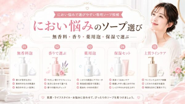 におい悩みで選びやすい専用ソープ候補
