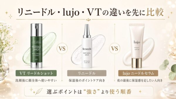 リニードル・lujo・VTの違いを先に比較