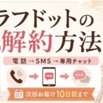 ラフドットの解約方法｜電話→SMS・専用チャットの手順を元BAが解説