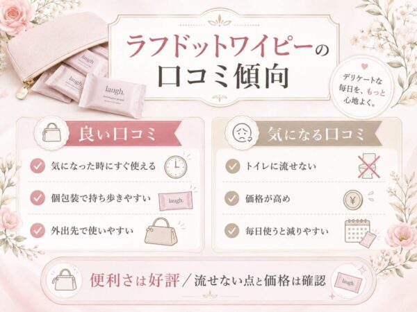 ラフドットワイピーの口コミ傾向
