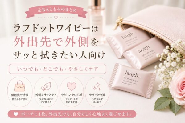 ラフドットワイピーは外出先で外側をサッと拭きたい人向け