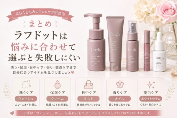 ラフドットは悩みに合わせて選ぶと失敗しにくい