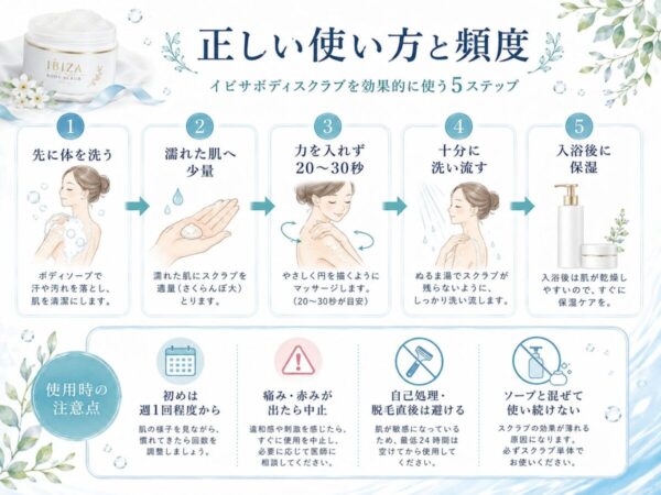 イビサボディスクラブの正しい使い方と頻度