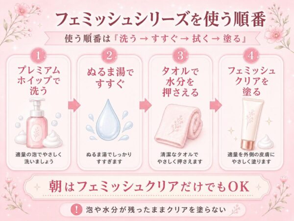フェミッシュシリーズを使う順番