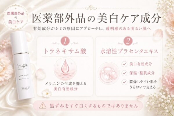 薬用ホワイトセラムの医薬部外品の美白ケア成分