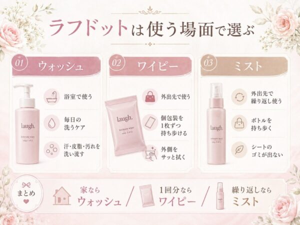ラフドットは使う場面で選ぶ
