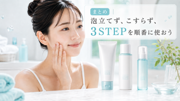泡立てず、こすらず、3STEPを順番に使おう