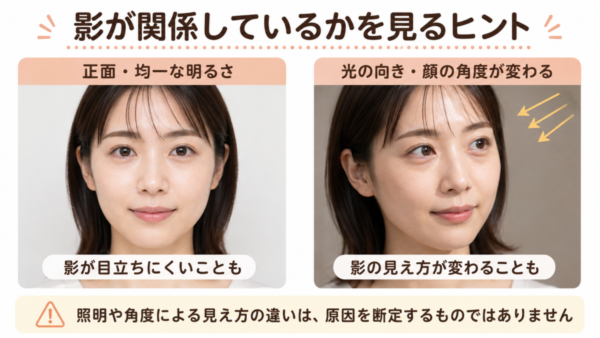 影が関係しているかを見るヒント