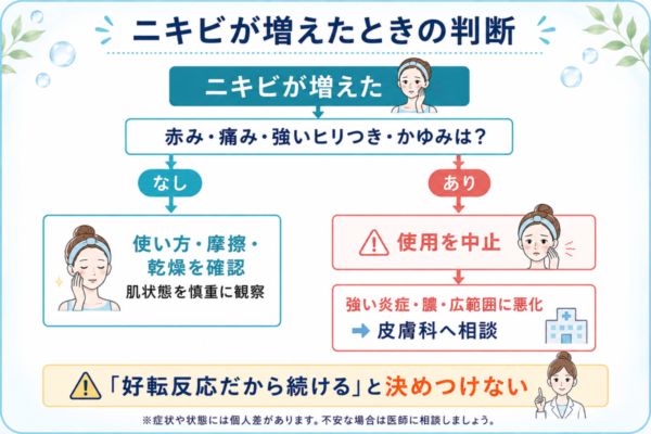 プロアクティブでニキビが増えたときの判断方法