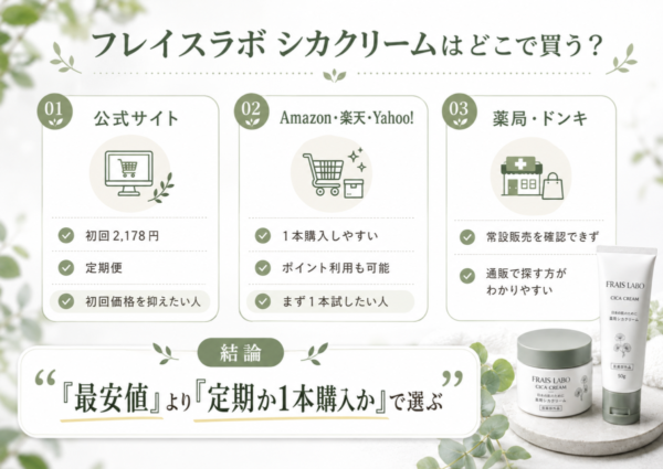 フレイスラボ シカクリームはどこで買う？